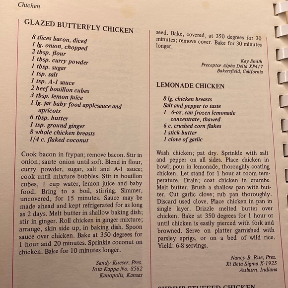 Favorite Recipes of The Beta Sigma Phi International Gourmet Cookbook Vintage - Picture 7 of 11